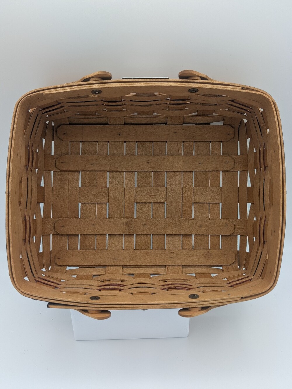 Longaberger Bee 2004 Basket, Liner, Protector Accented w/Red, Blue & Stars - Picture 8 of 9